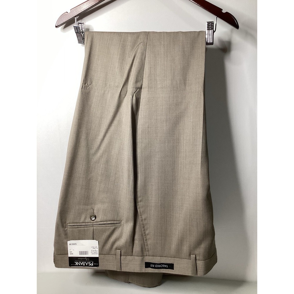 NWT Jos A Bank Signature Tailored Fit Men's Khaki Dress Pants Size‎ 40R - Picture 8 of 8